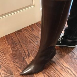 JIMMY CHOO TALL BROWN BOOTS LIKE NEW 40.5 EU